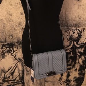 Rebecca Minkoff powder blue leather crossbody bag